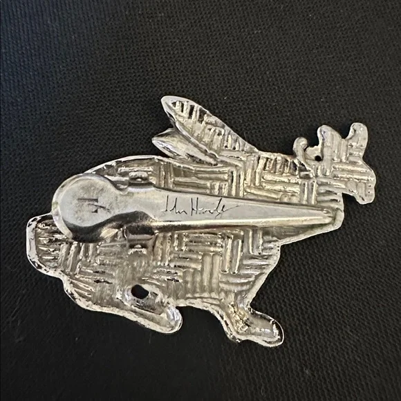 John Hardy Silver Tone Bunny Rabbit Scarf or Tie Clip - Picture 4 of 4